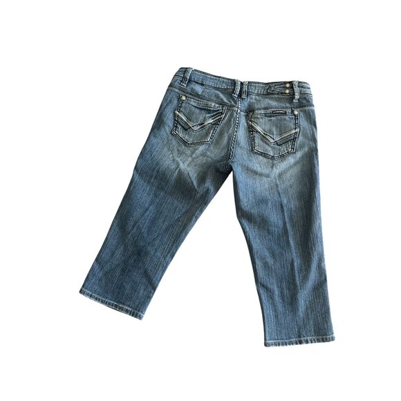 Z CAVARICCI Vintage y2k Denim Capris Pants Size 7 - Picture 3 of 8